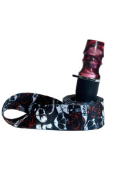 Персональный мундштук для Кальяна PERSONALKA Epoxy Twice Skull Bordo